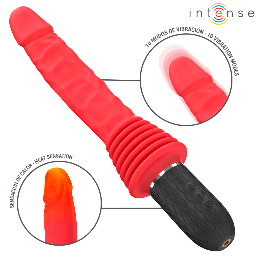 Roxer Sex Machine Con Vibración, Thrusting, Efecto Calor Y Control Remoto