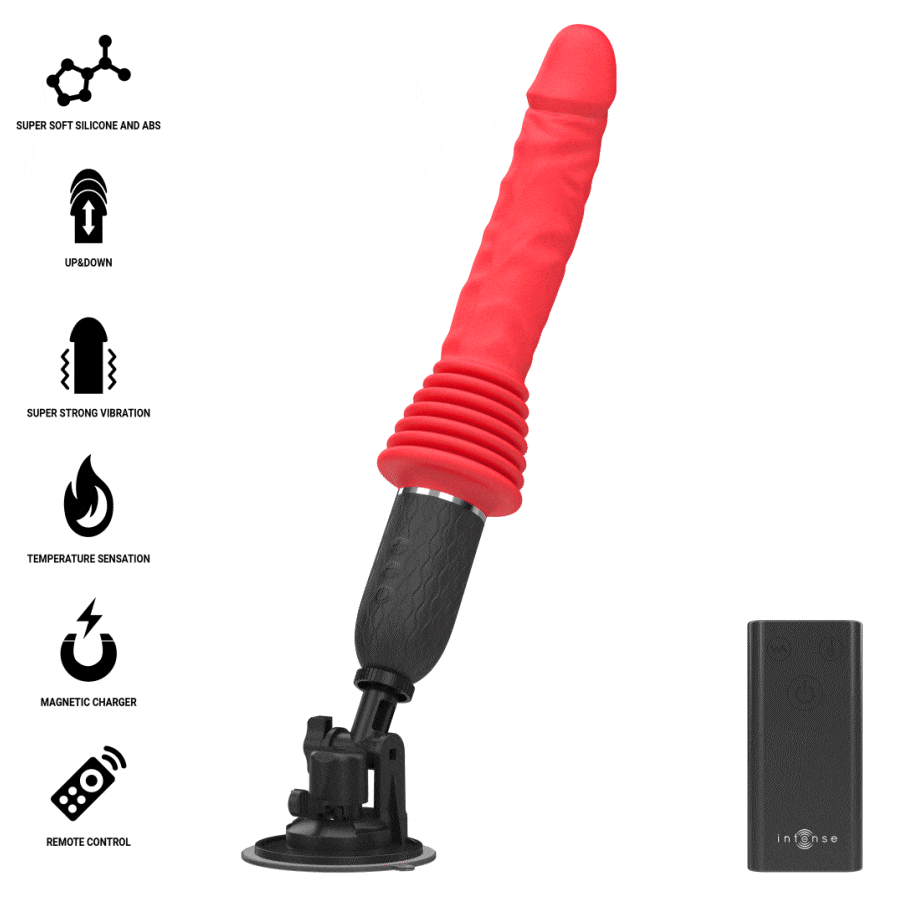 Roxer Sex Machine Con Vibración, Thrusting, Efecto Calor Y Control Remoto