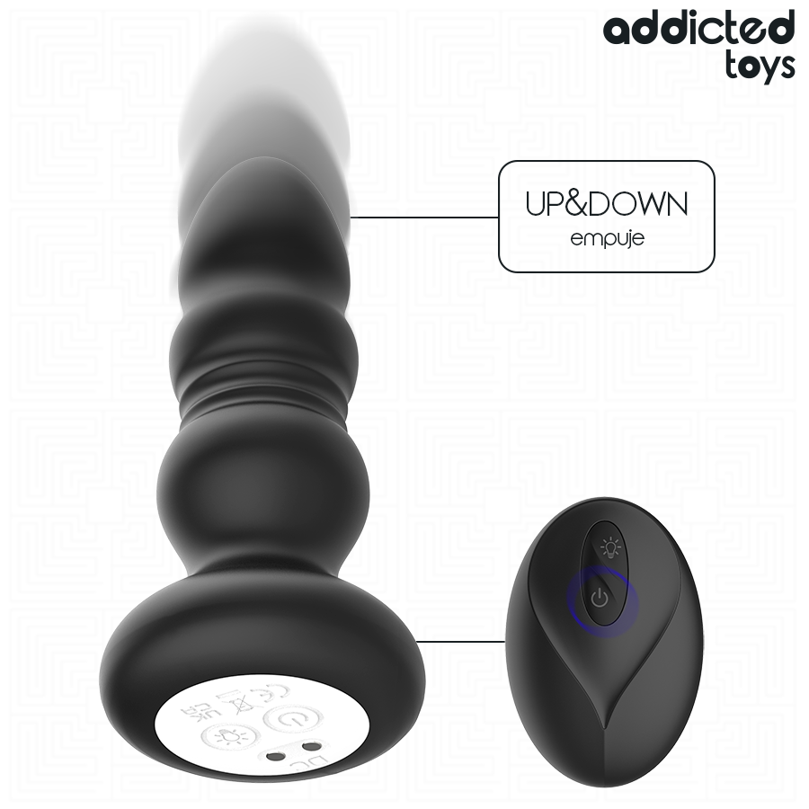 Addicted Toys - Plug Anal Vibrador Thrusting Y Luz Led Control Remoto