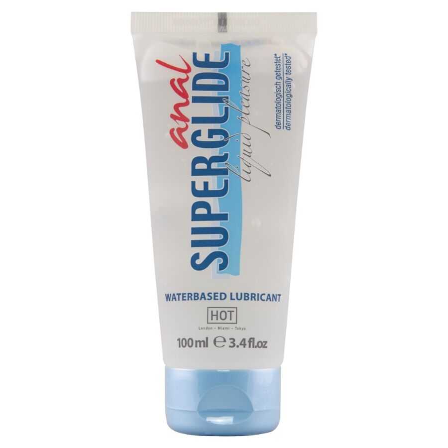 Hot - Anal Superglide Liquid Pleasure Lubricante Anal Base Agua 100 Ml