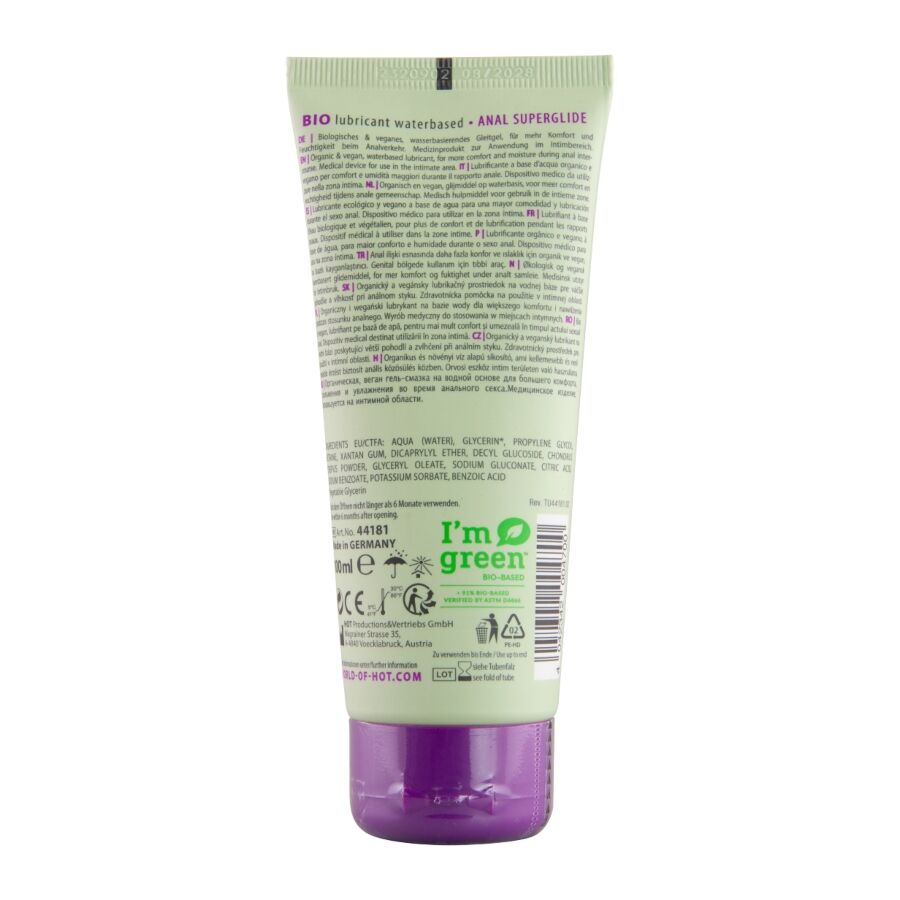 Hot - Bio Lubricant Lubricante Bio Base Agua Anal 100 Ml