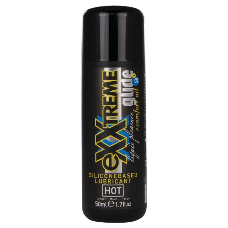 Hot - Exxtreme Glide Lubricante Base Silicona + Aceite Confort A+ 50 Ml