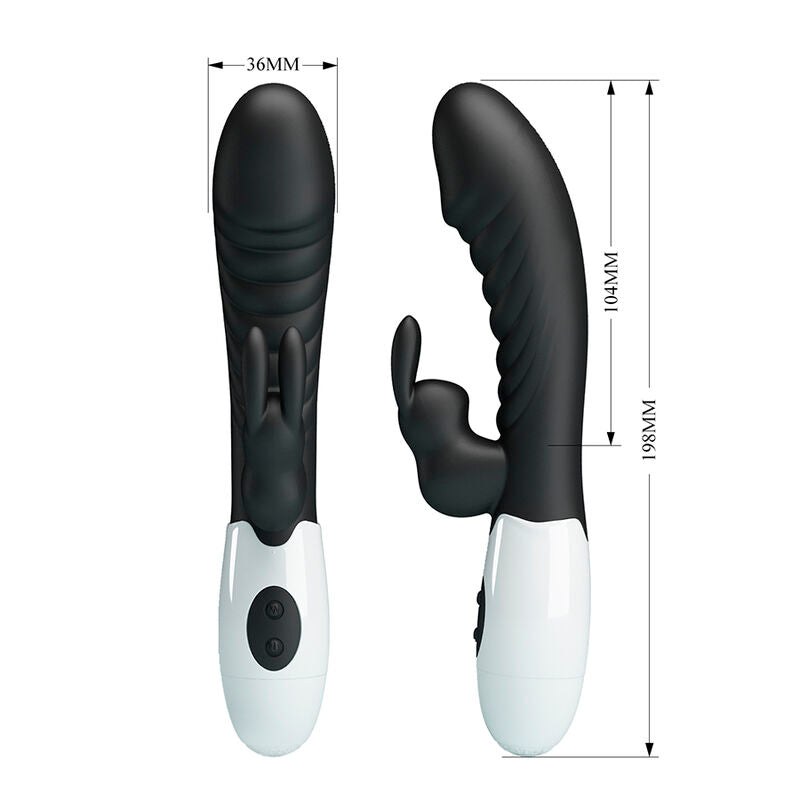 Pretty Love - Naughty Bunny Vibrador Rabbit 30 Funciones Negro