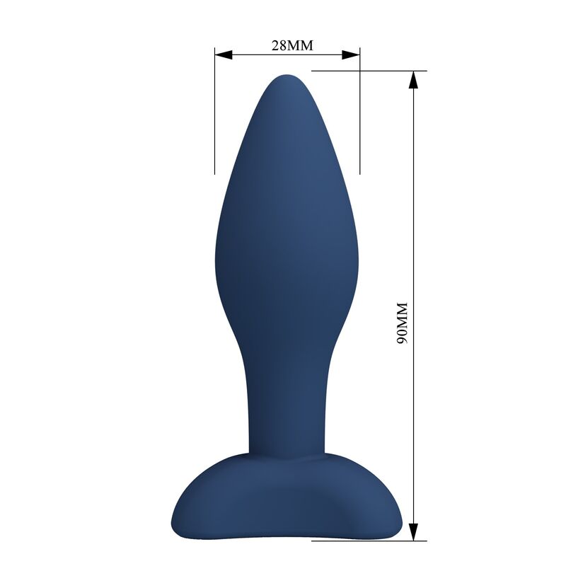 Mr Play - Plug Anal Cónico Silicona Azul S