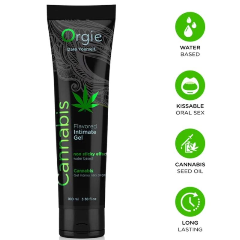 Orgie - Lube Tube Cannabis Gel Íntimo Besable Base Agua 100 Ml