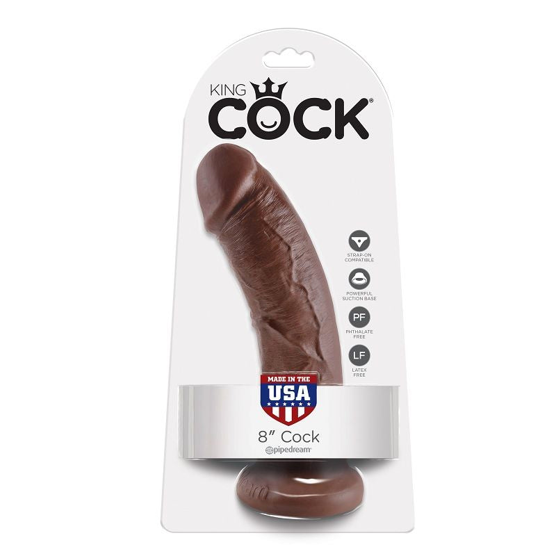 King Cock Pene De 8 - Color Marrón