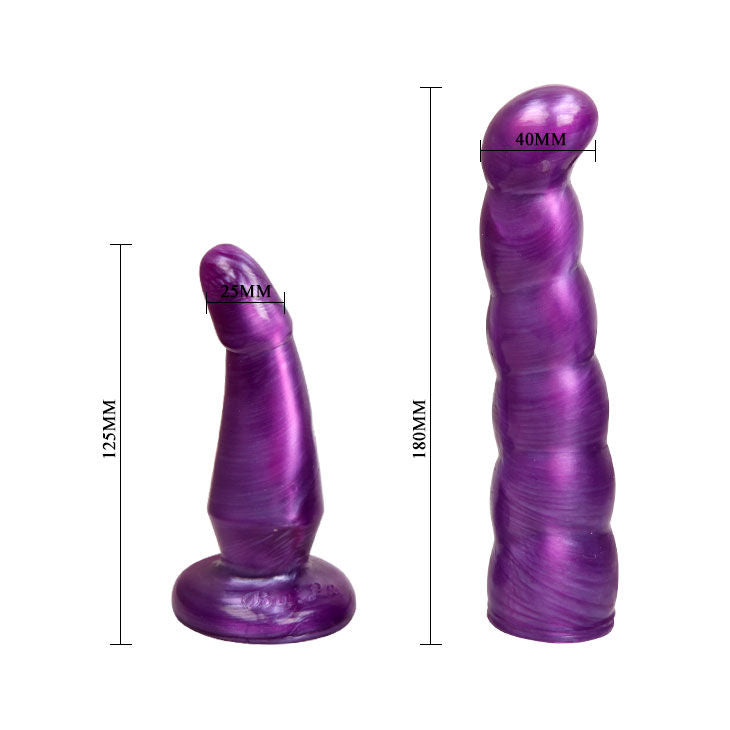 Baile - Arnes Anal Y Vaginal Femenino Lila Punto G 17 Cm