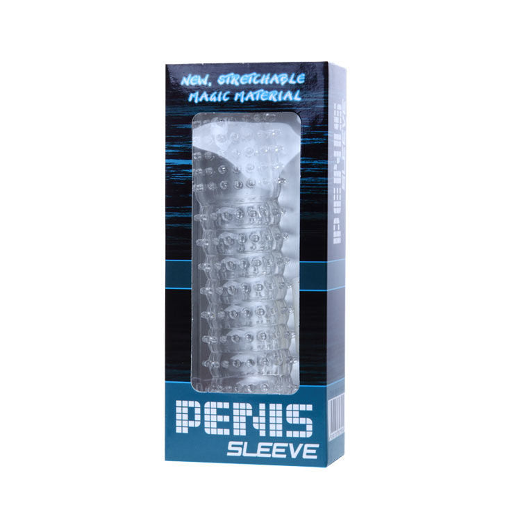 Baile - Funda Para Pene Con Puntos Estimulantes Transparente 14 Cm