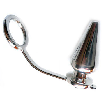 Metalhard Anillo Acero Con Plug Anal 45 X 50mm