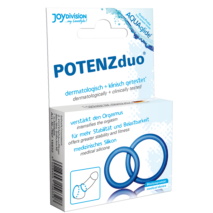 Joydivision Potenzduo - Anillos Para Pene Azul - M