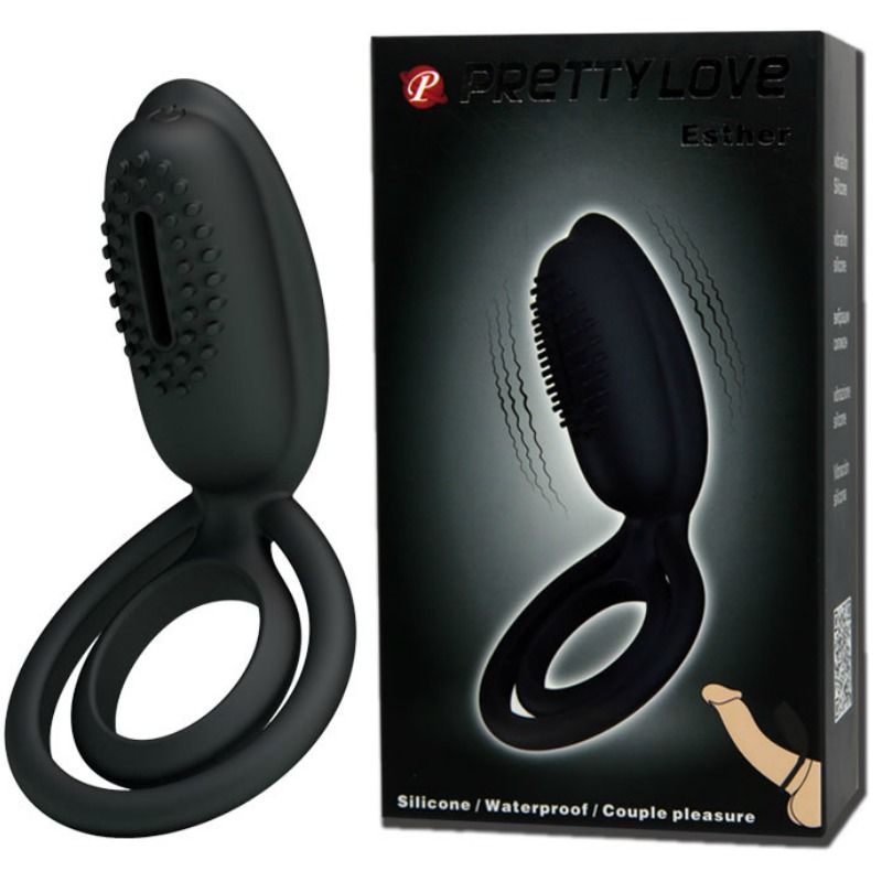 Pretty Love Anillo Vibrador Con Estimulador Esther