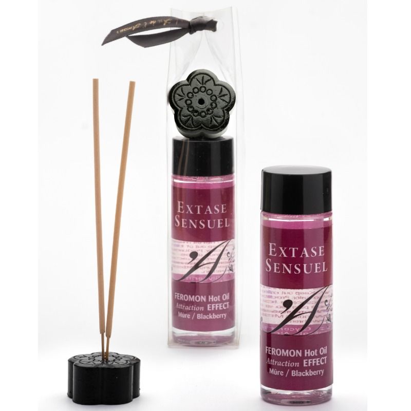 Extase Sensual - Aceite Masaje Efecto Calor Con Feromonas Mora 100 Ml