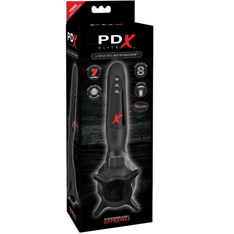 Pdx Elite - Estimulador Con Vibracion Y Succion Roto-Sucker