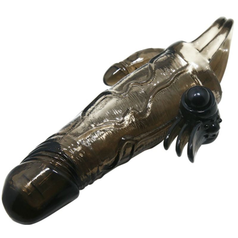 Baile - Brave Man Funda Pene Anal Y Clitoris Vibrador 16.5 Cm Negro