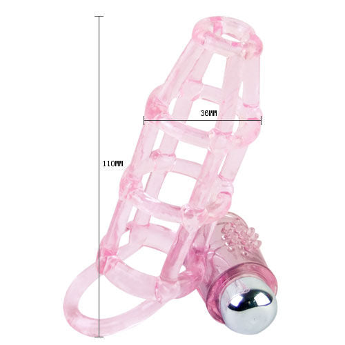 Baile - Sweet 10 Ritmos Funda Y Anillo Silicona Para El Pene Rosa