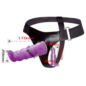 Baile - Arnes Anal Y Vaginal Femenino Lila Punto G 17 Cm