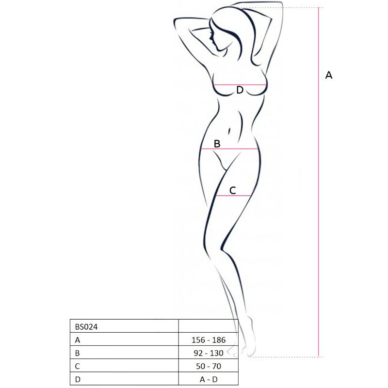 Passion - Woman Bs024 Bodystocking Blanco Talla Unica