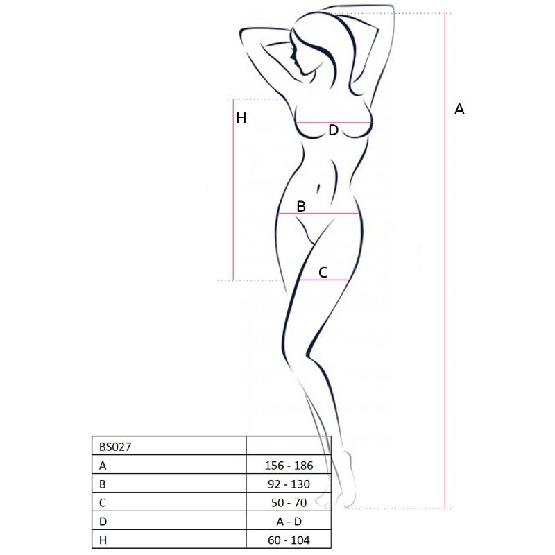 Passion - Woman Bs027 Bodystocking Estilo Vestido Blanco Talla Unica