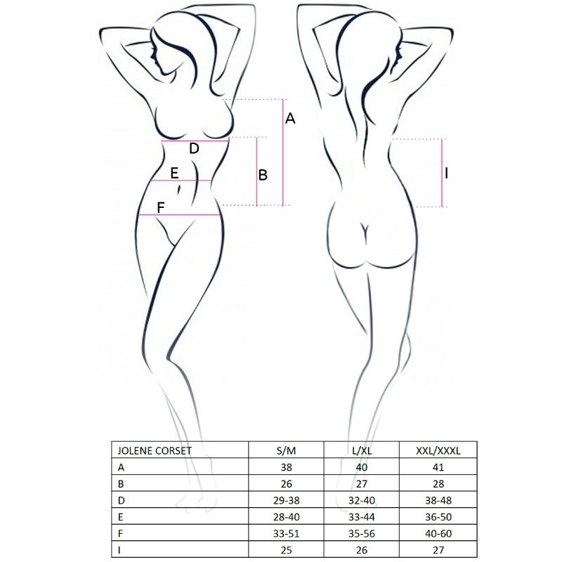 Passion - Woman Jolene Corset Negro Talla S/M
