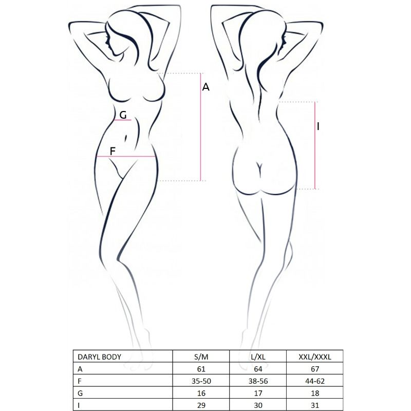 Passion - Woman Daryl Teddy Negro Talla S/M