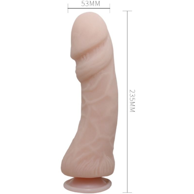 Dildo Baile Con Ventosa Color Natural 23.5 Cm