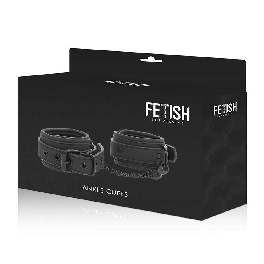 Fetish Submissive - Esposas Tobillos Cuero Vegano Con Forro De Nopreno
