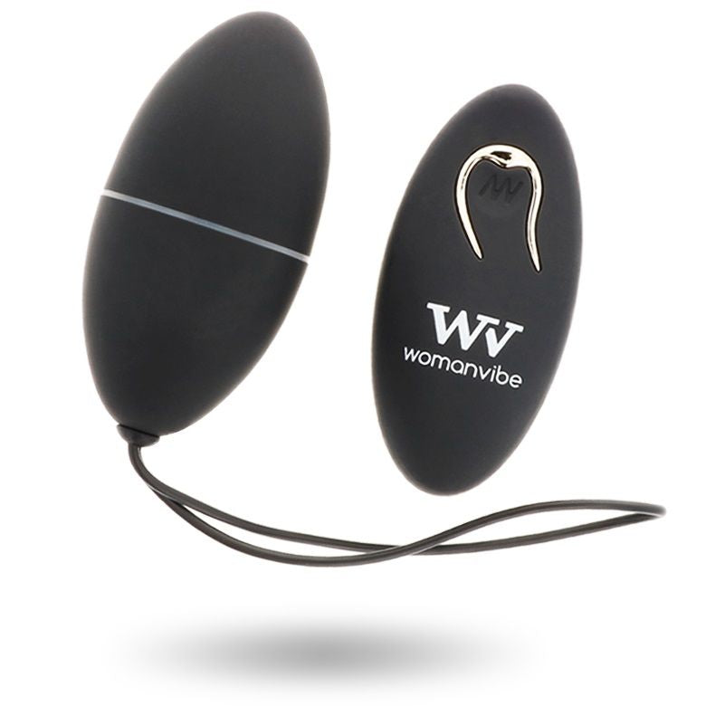 Womanvibe - Alsan Huevo Control Remoto Negro Silicona Negro