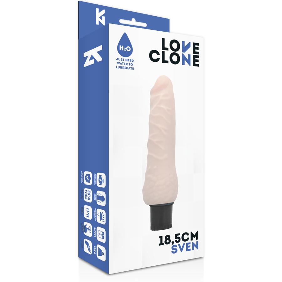 Loveclone - Sven Vibrador Realístico Self Lubrication 18.5 Cm -o- 3.3 Cm