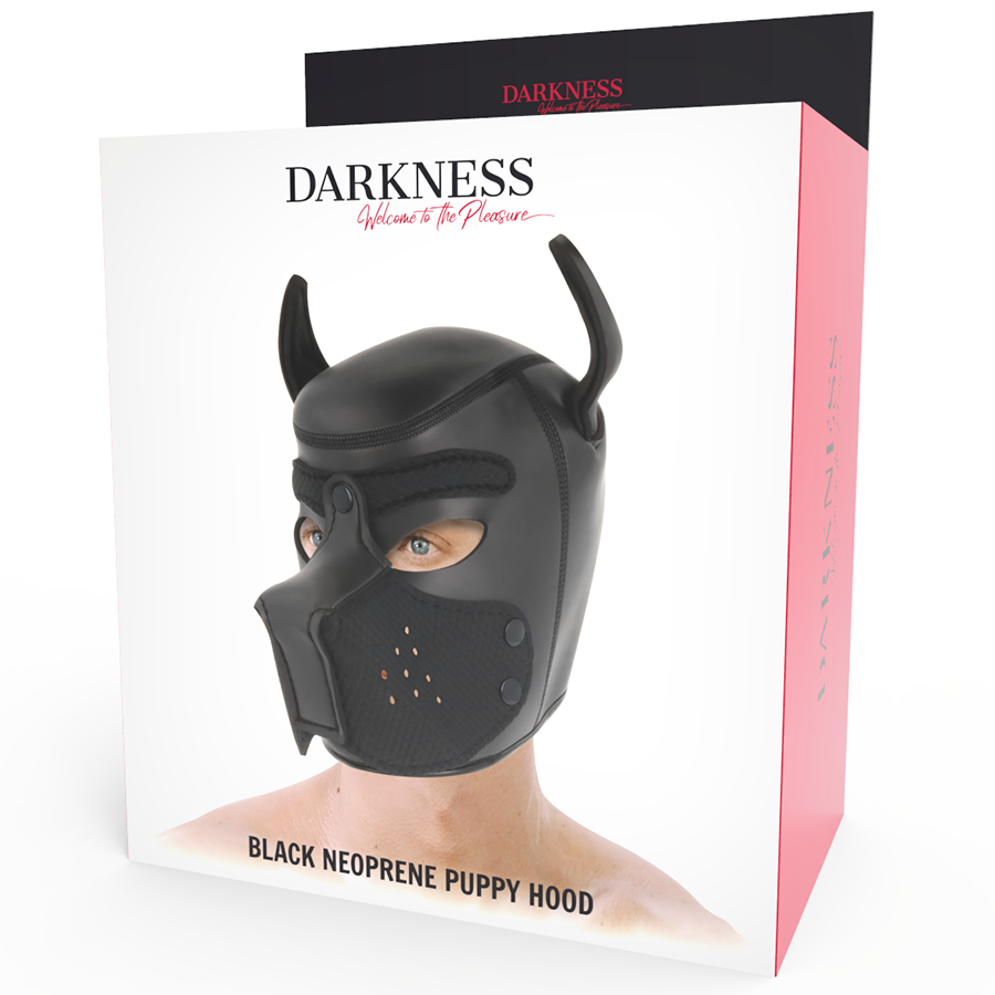 Darkness - Máscara Perro De Neopreno Con Hocico Extraíble M