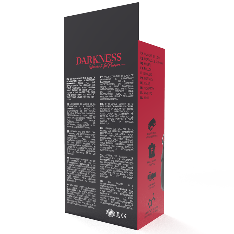 Darkness - Mordaza Transpirable Silicona Negro