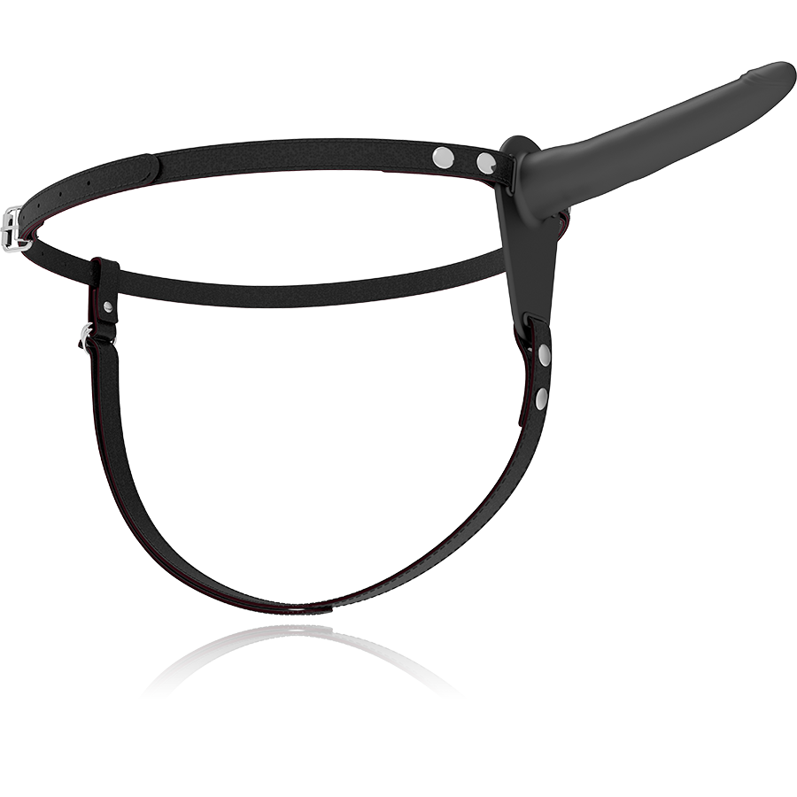 Fetish Submissive Harness - Vibrador Silicona Negro 15 Cm