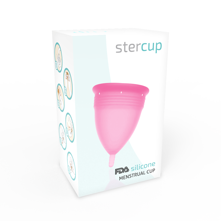 Stercup - Copa Menstrual Fda Silicona Rosa - Talla S