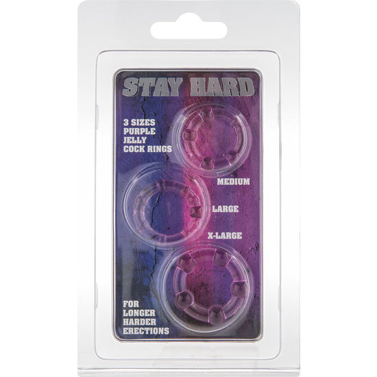 Seven Creations - Juego Tres Anillos Pene Lila