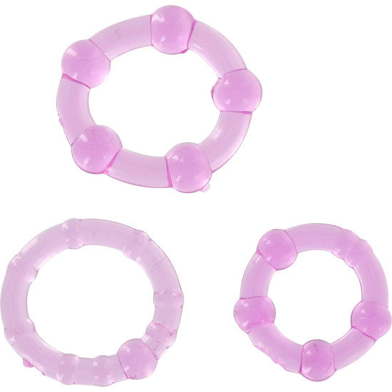 Seven Creations - Juego Tres Anillos Pene Lila