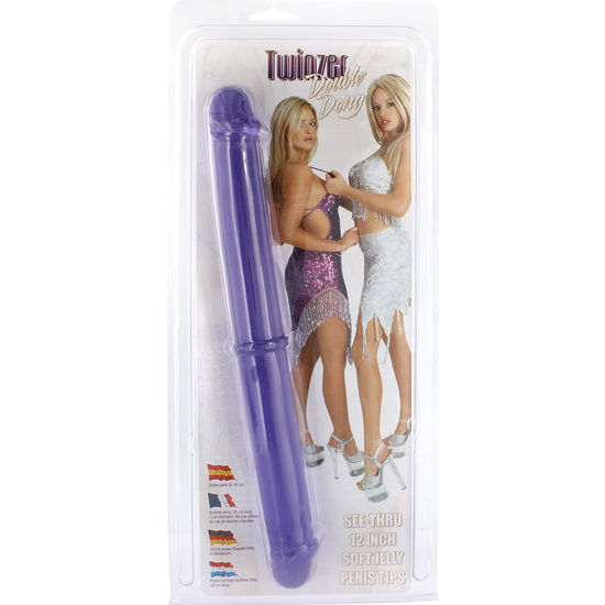 Doble Pene De 30 Cm Morado
