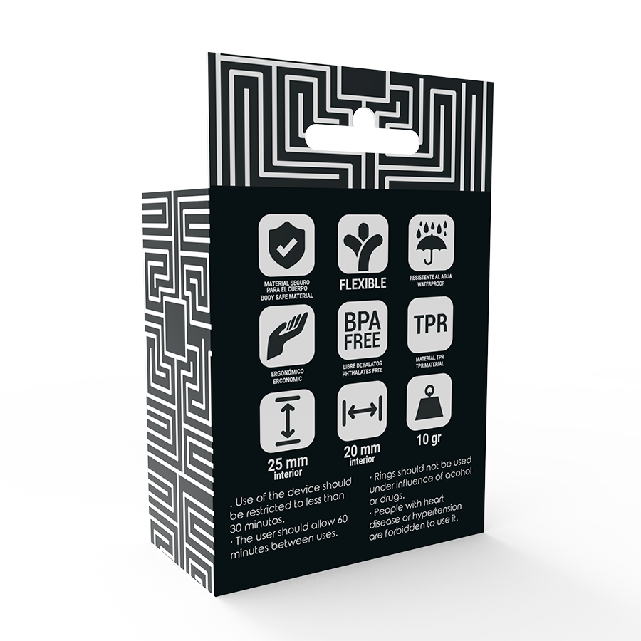 Addicted Toys - Set 3 Anillos Pene Negro