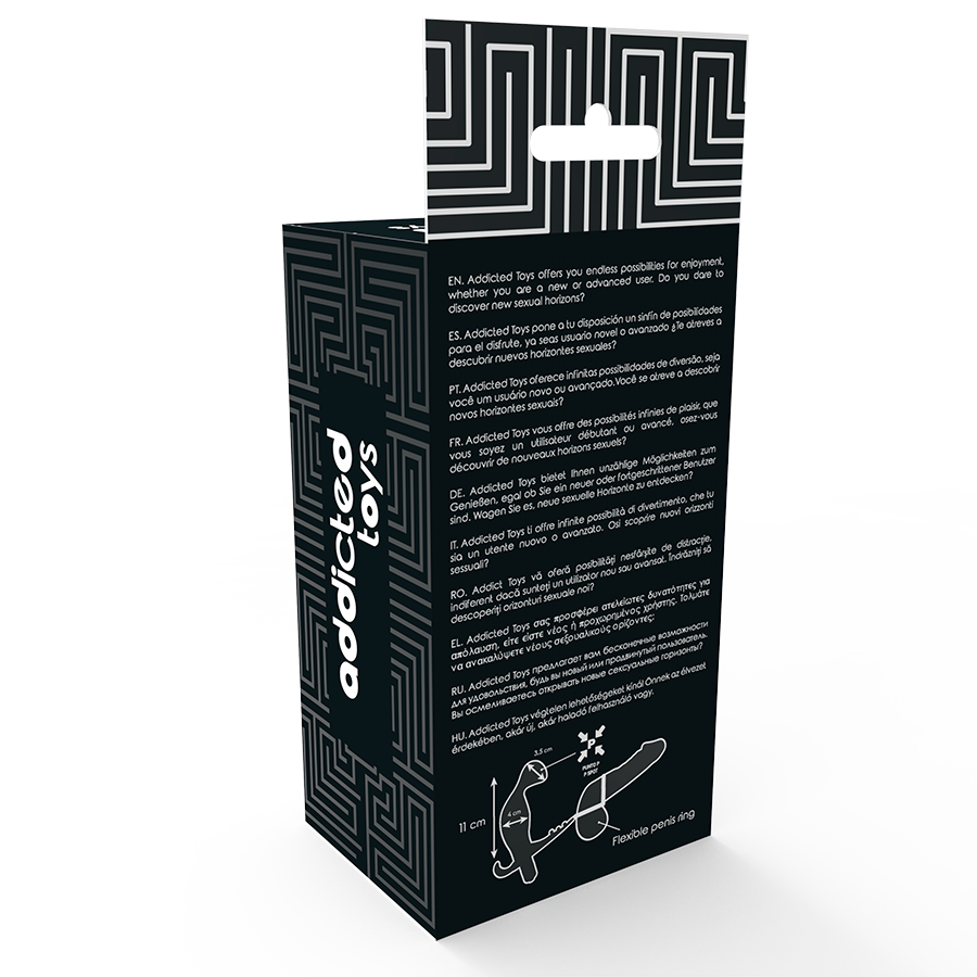 Addicted Toys - Plug Anal Con Anilla Doble Pene Y Testiculos Negro