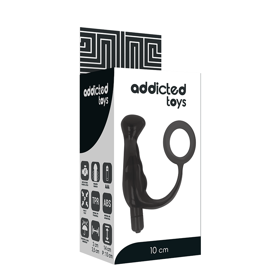 Addicted Toys - Vibrador Prostático Negro 10 Cm
