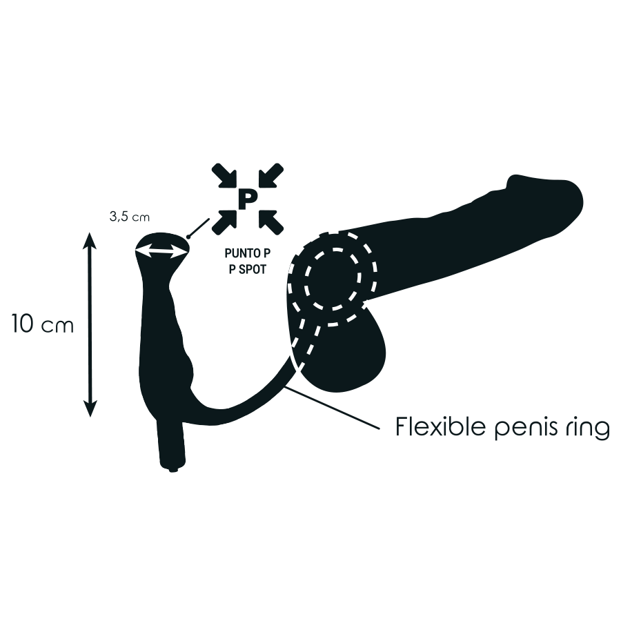 Addicted Toys - Vibrador Prosttico Negro 10 Cm