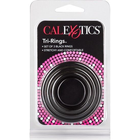 Calexotics - Set Tres Anillas Negro Erección