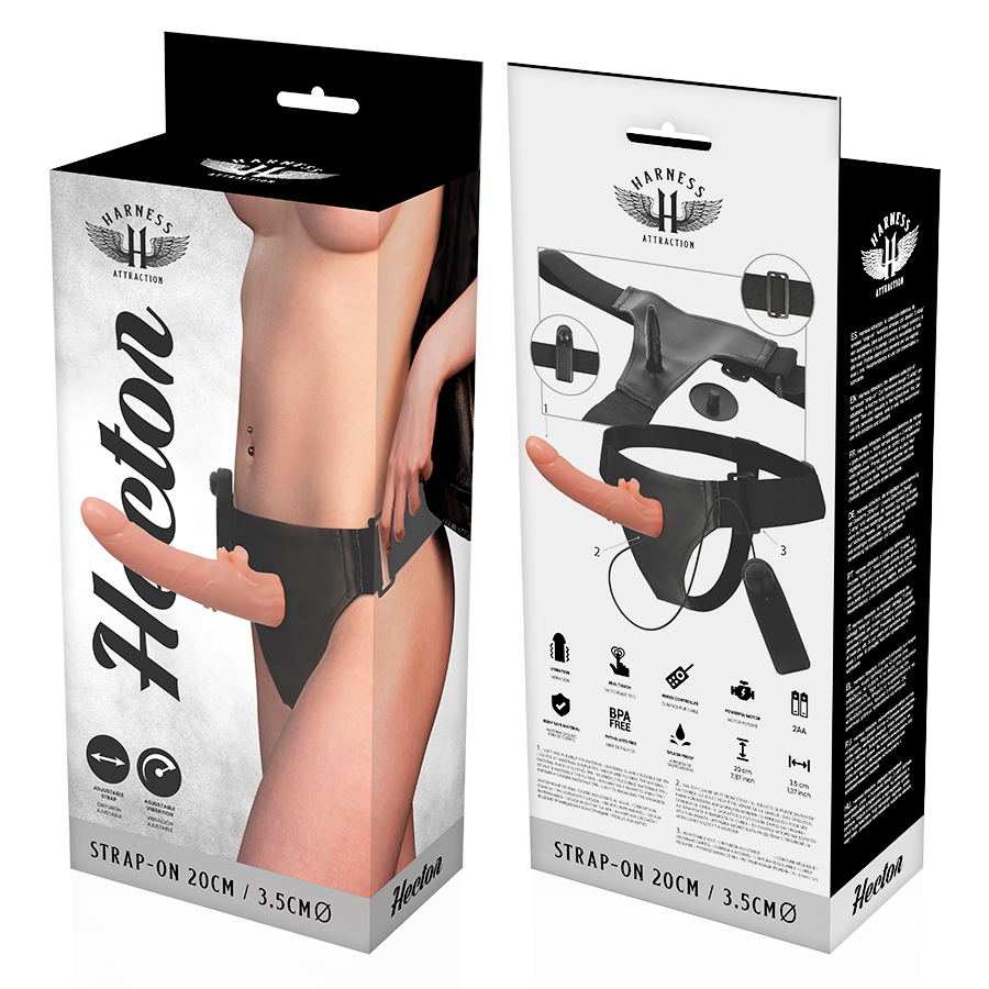 Harness Attraction - Rnes Vibrador Hector 20 Cm -O- 3.5 Cm