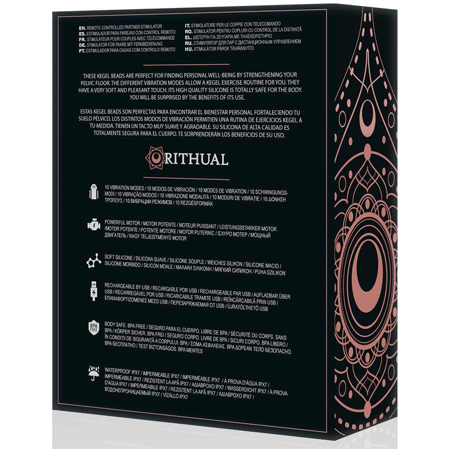 Ritual Nisha Bolas Kegel Recargables Vibradoras Negro
