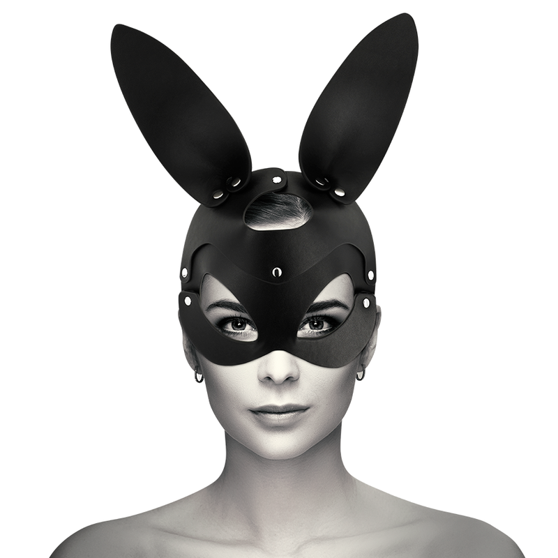 Coquette Chic Desire - Máscara Cuero Vegano Con Orejas De Conejo