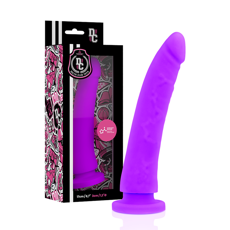 Delta Club - Toys Arnes + Dildo Lila Silicona Medica 17 Cm -O- 3 Cm