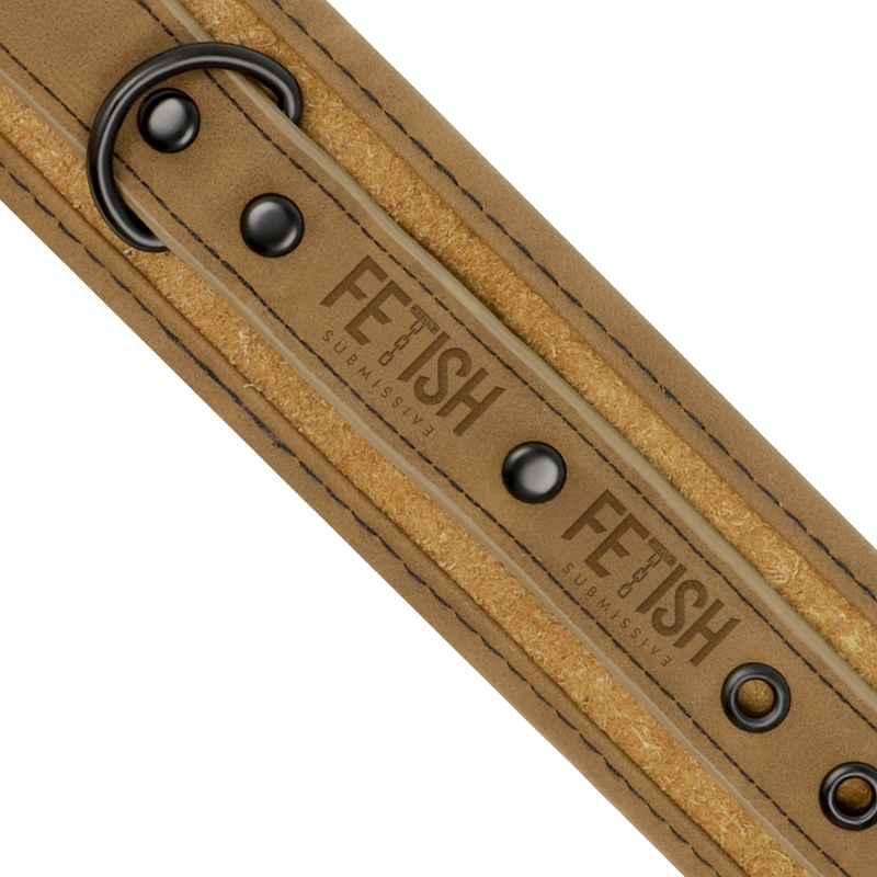 Fetish Submissive Origen - Esposas Tobillos Cuero Vegano Con Forro De Neopreno