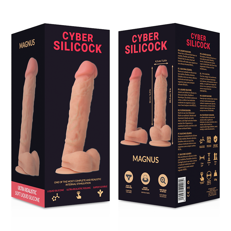 Cyber Silicock - Magnus Realistico Silicona Liquida 20.5 Cm -O- 4.1 Cm