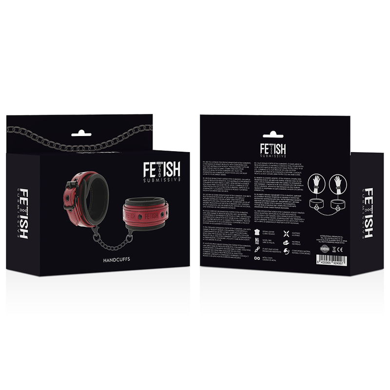 Fetish Submissive Dark Room - Esposas Cuero Vegano Con Forro De Neopreno