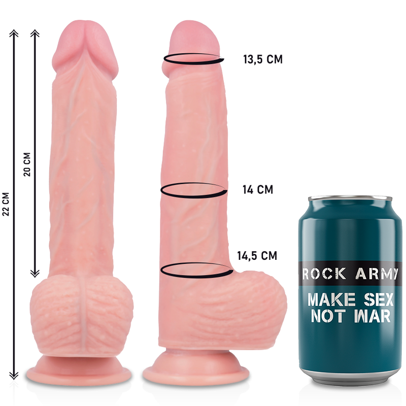 Rockarmy - Arnés + Liquid Silicone Vibrador Control Remoto Premium Apache 20.5 Cm -o- 4.62 Cm