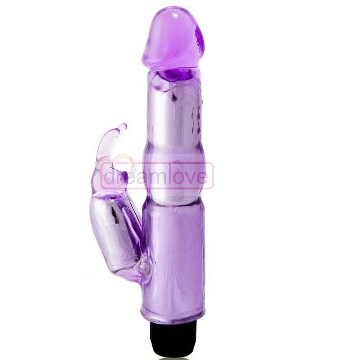 Vibrador C/Estimulador Lila Regulable
