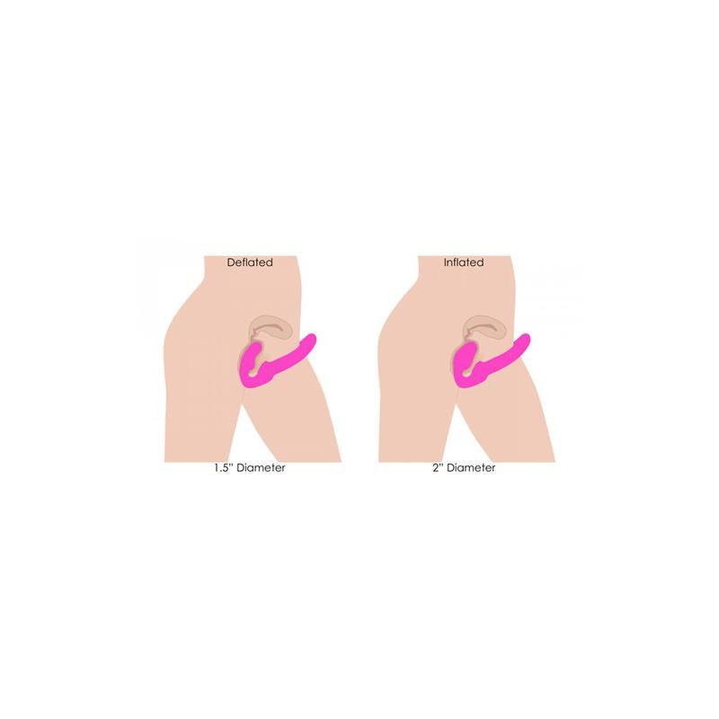Vibrador Doble Funcioninflatable Inflable Control Remoto Rosa